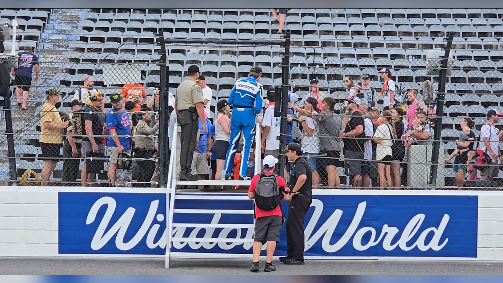 Carson Hocevar Signs Autographs for Fans After Practice in Wilkesboro Grandstands