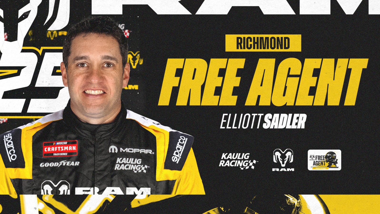 Elliott Sadler Joins RAM ‘Free Agent Program’ at Richmond